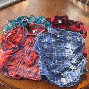 Bundle of 4 Sz 4T Long Sleeved Botton Down Shirts